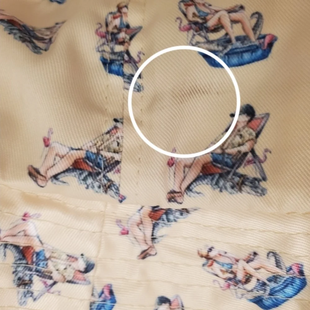 Handmade Bucket Hat Florida Theme Loungechair Drink - Picture 8 of 13